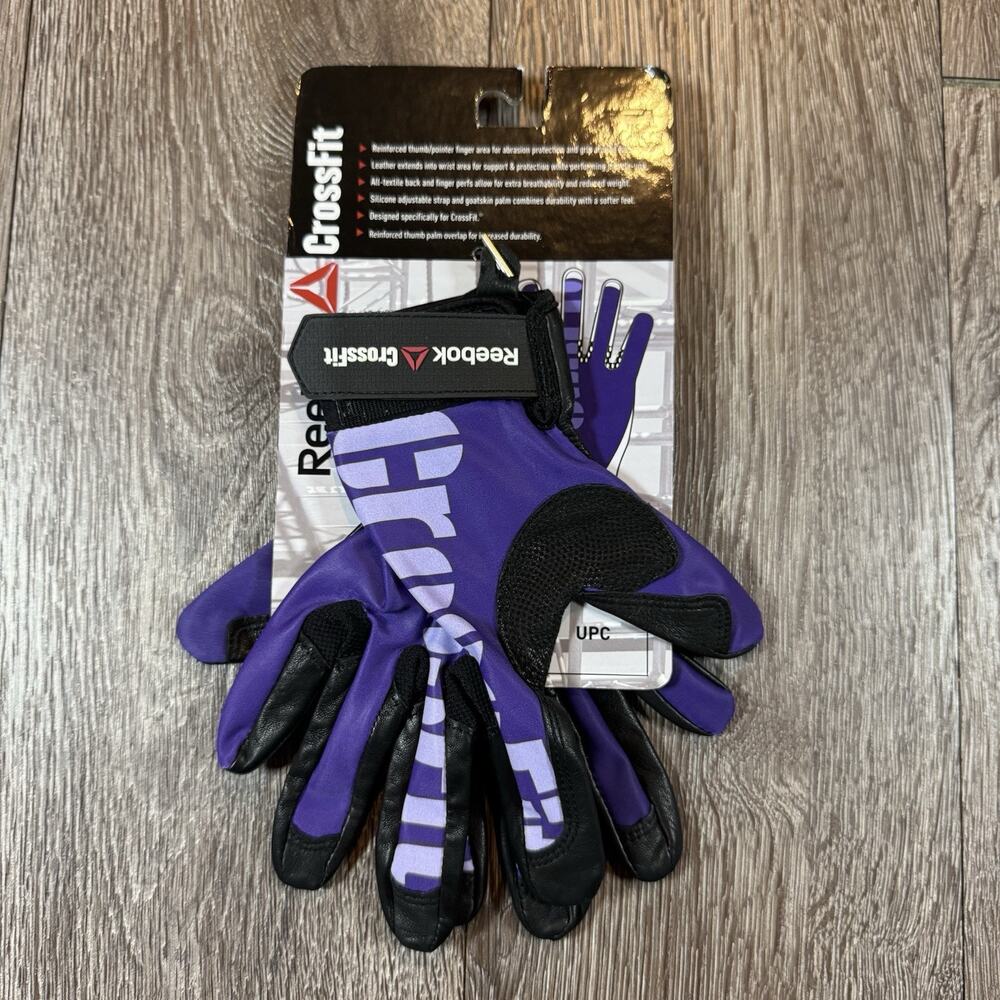 Reebok CrossFit Training Gloves Women M Black Purple New